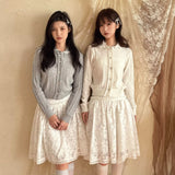 [Pacific Postition] Angel Heart Club Lace Midi Skirt