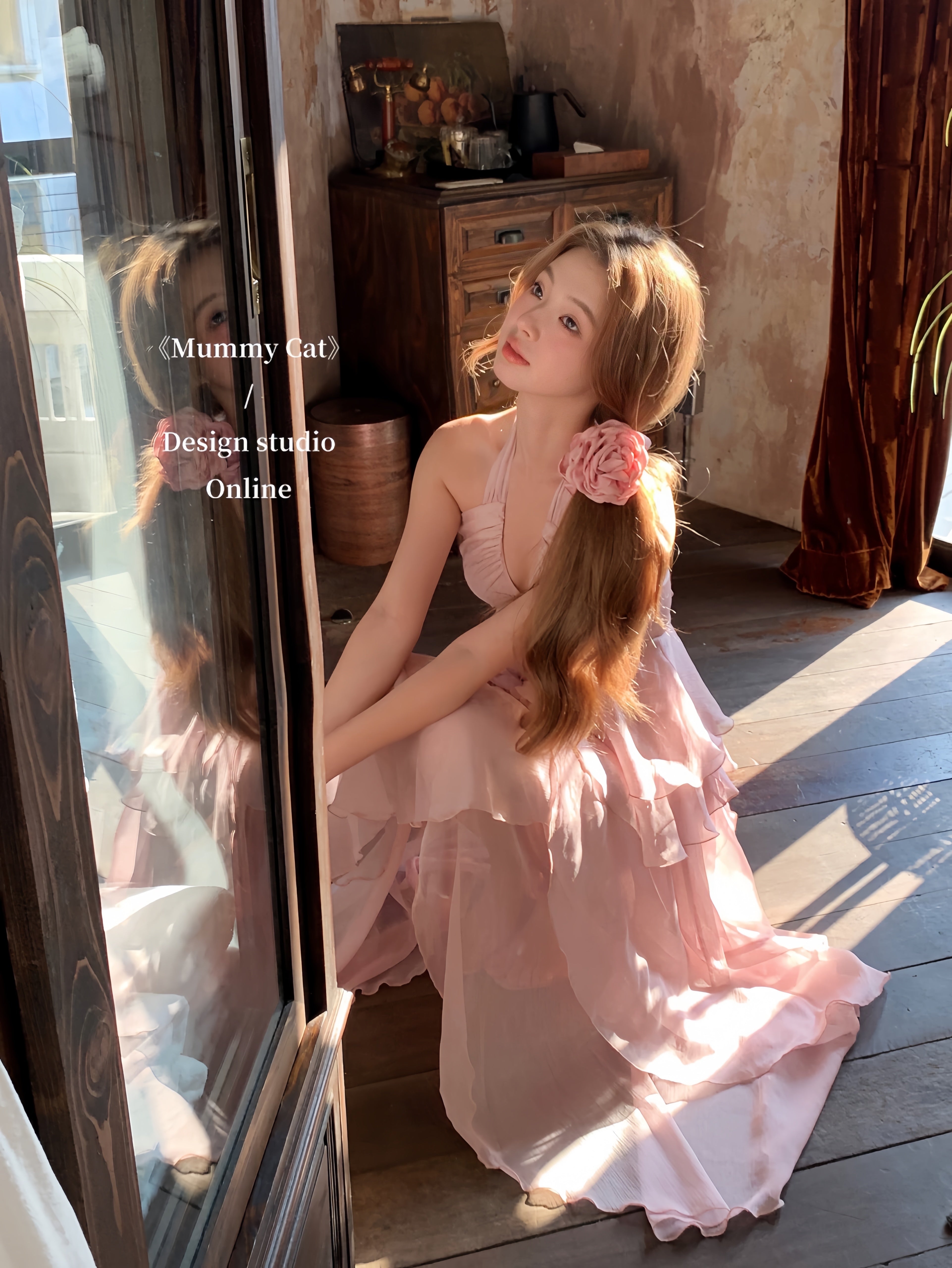 Get trendy with [Mummy Cat] Spring Sakura Rimantic Dress Set -  available at Peiliee Shop. Grab yours for $62 today!