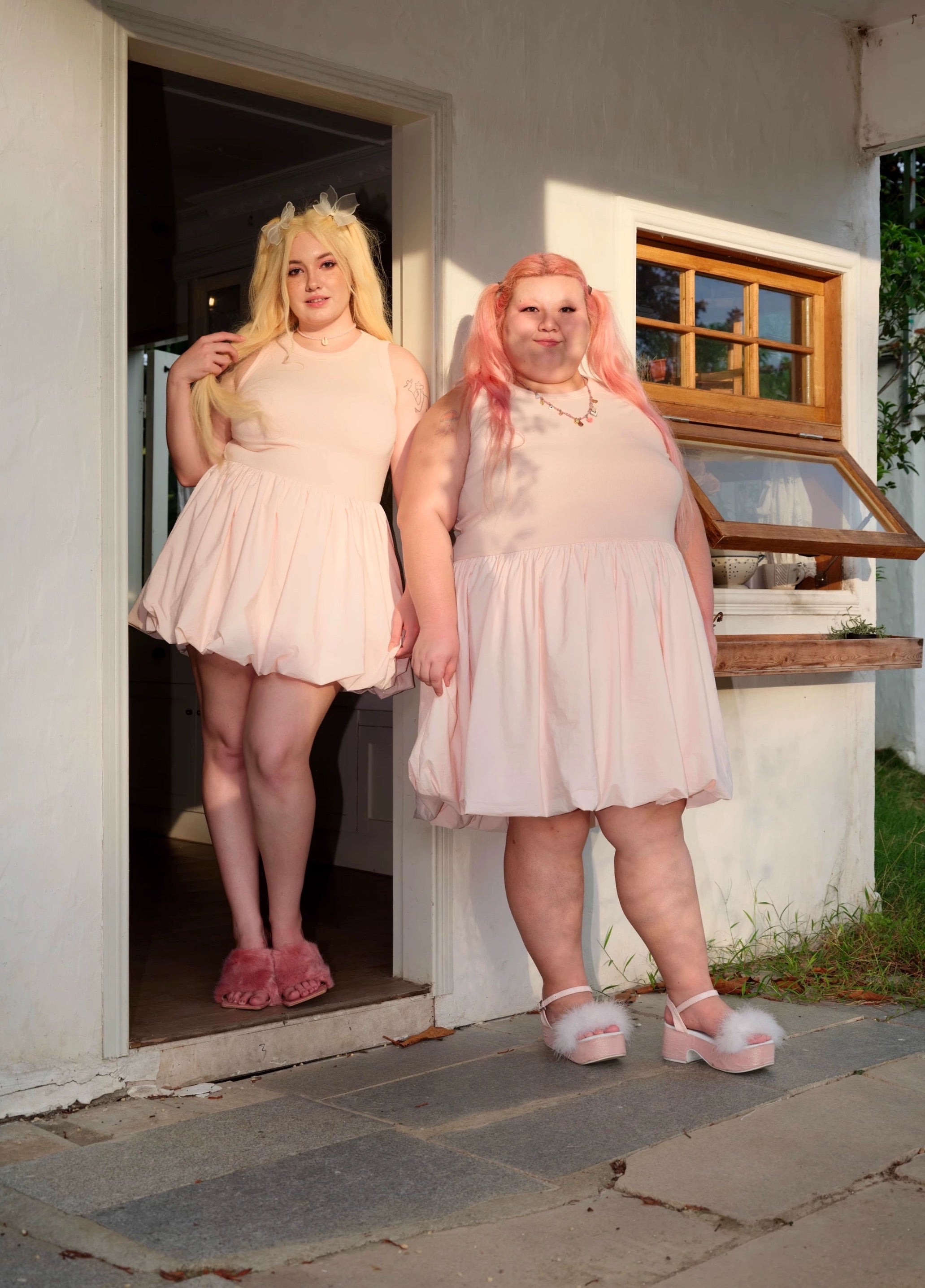 Get trendy with [Curve Beauty]Pink Dream Lover Dress -  available at Peiliee Shop. Grab yours for $56 today!
