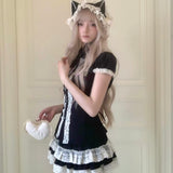KittenClaw Vintage Lace Cross 100% Cotton Top