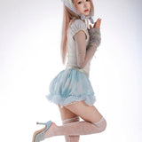Rose Island Peach Jellyfish Bubble Mini Skirt