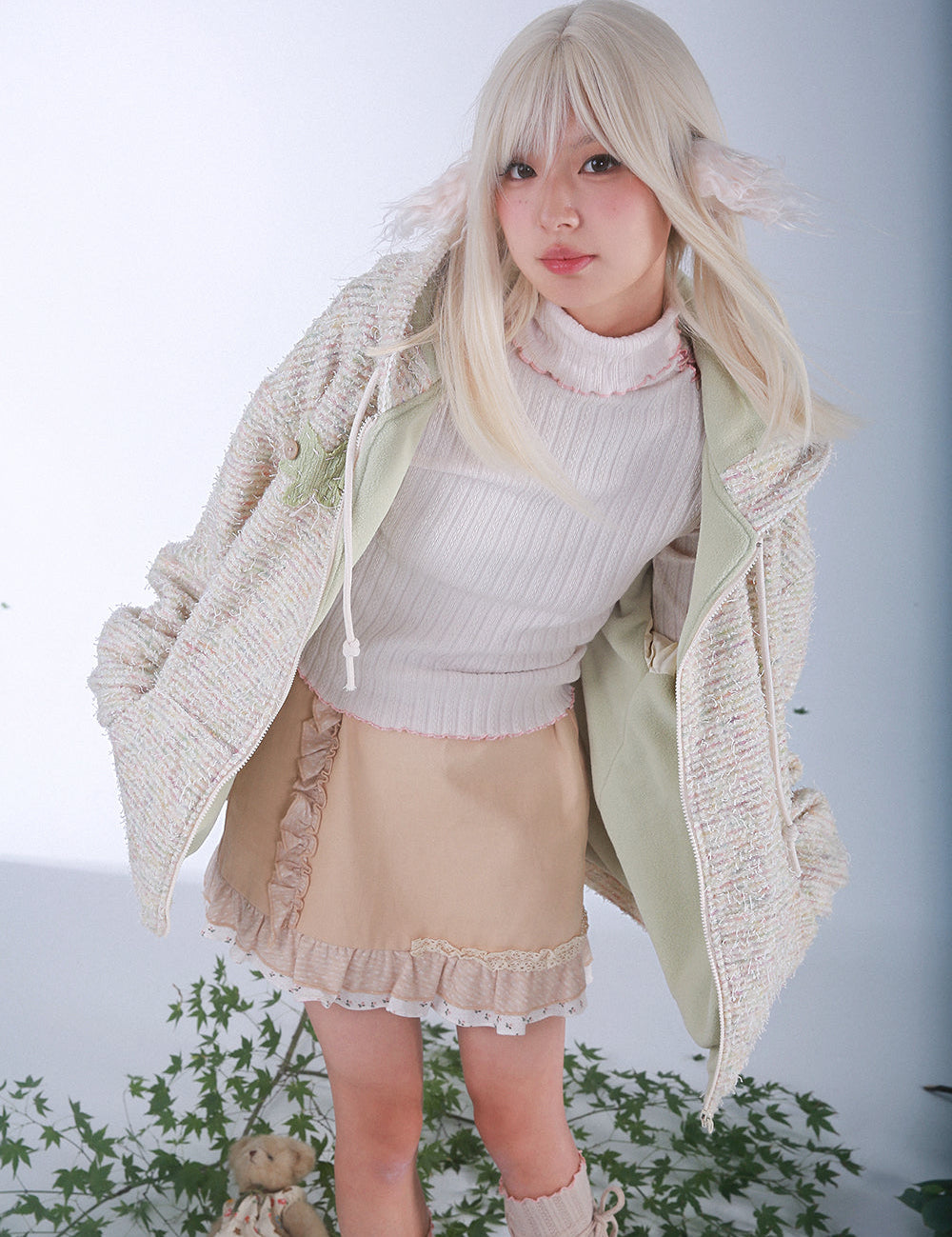 Get trendy with [Rose Island] Snuggly Winter Wool-Blend Hoodie with Cozy Lining -  available at Peiliee Shop. Grab yours for $55 today!