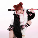 Get trendy with Evil Tooth Kawaii Panda Look Faux Fur Hoodie Coat Christmas -  available at Peiliee Shop. Grab yours for $78 today!