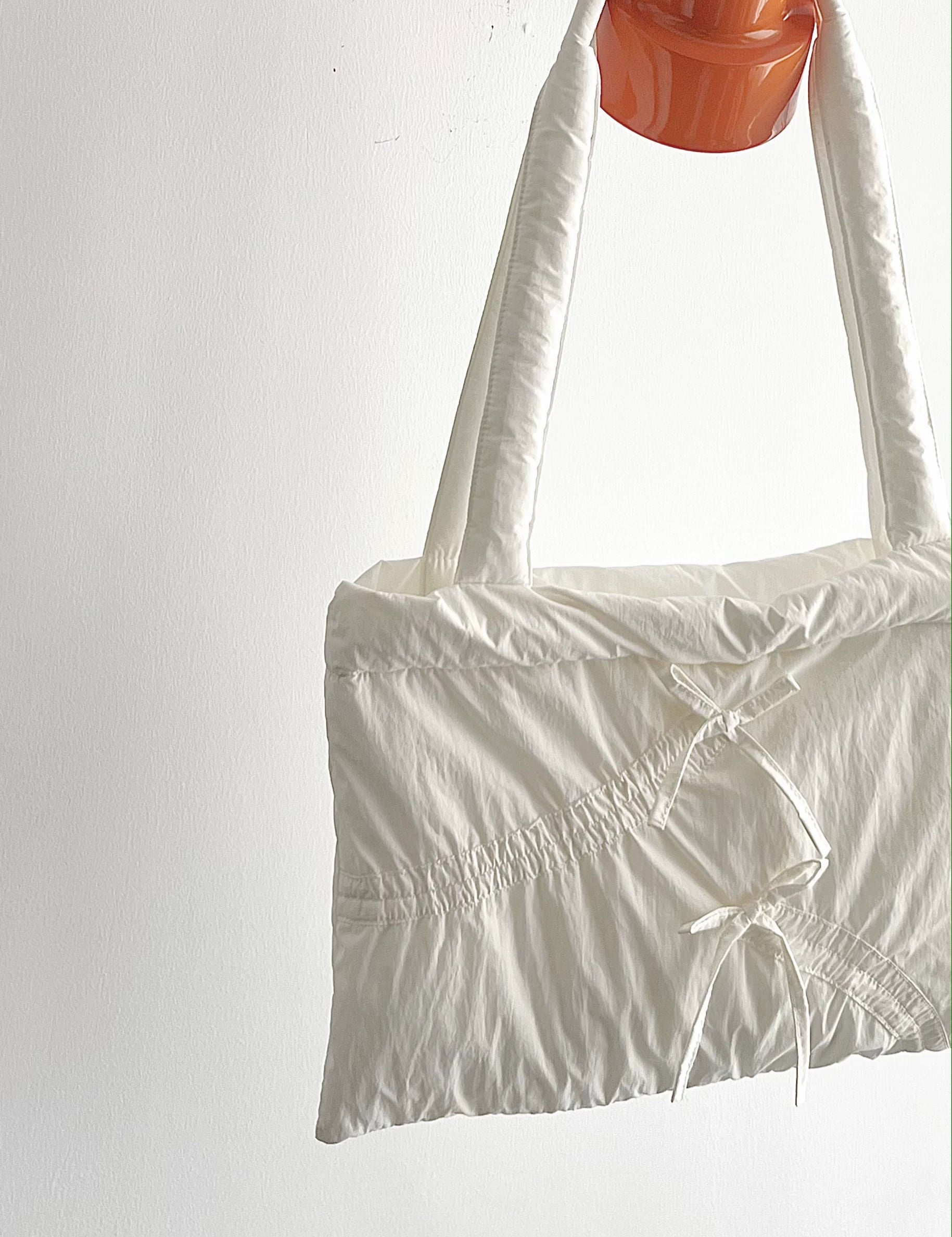 Get trendy with Ballet Core Ribbon Tote Bag - Bag available at Peiliee Shop. Grab yours for $19.90 today!