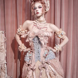 Blood Supply Pink Baroque Cake and Ribbon Corset