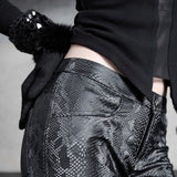 [Blood Supply] Shadow Stalker Gothic Slim Fit Low Waist Flared Pants