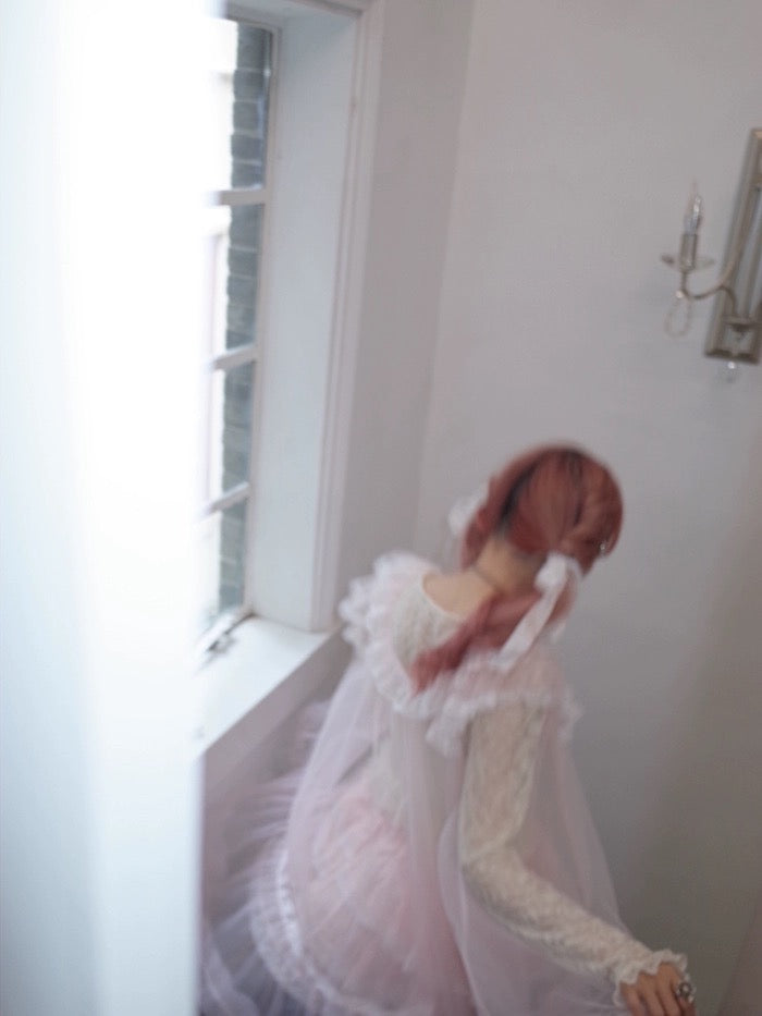 Get trendy with [August Unicorn] Rose romance transparent outer dress - Dresses available at Peiliee Shop. Grab yours for $75 today!