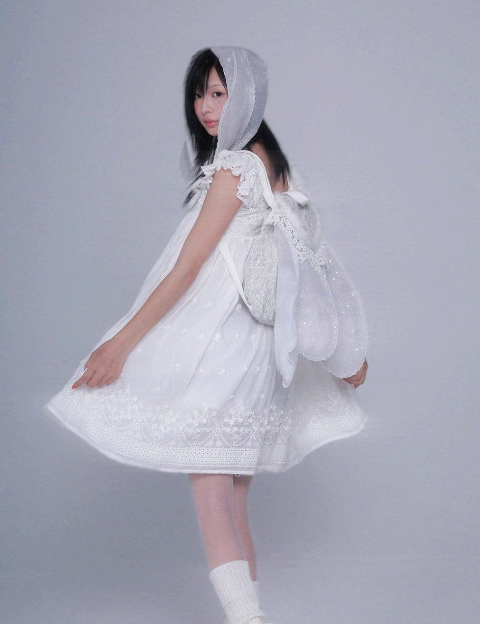 Get trendy with Angel Energy Cotton Mini Dress - Dress available at Peiliee Shop. Grab yours for $56 today!