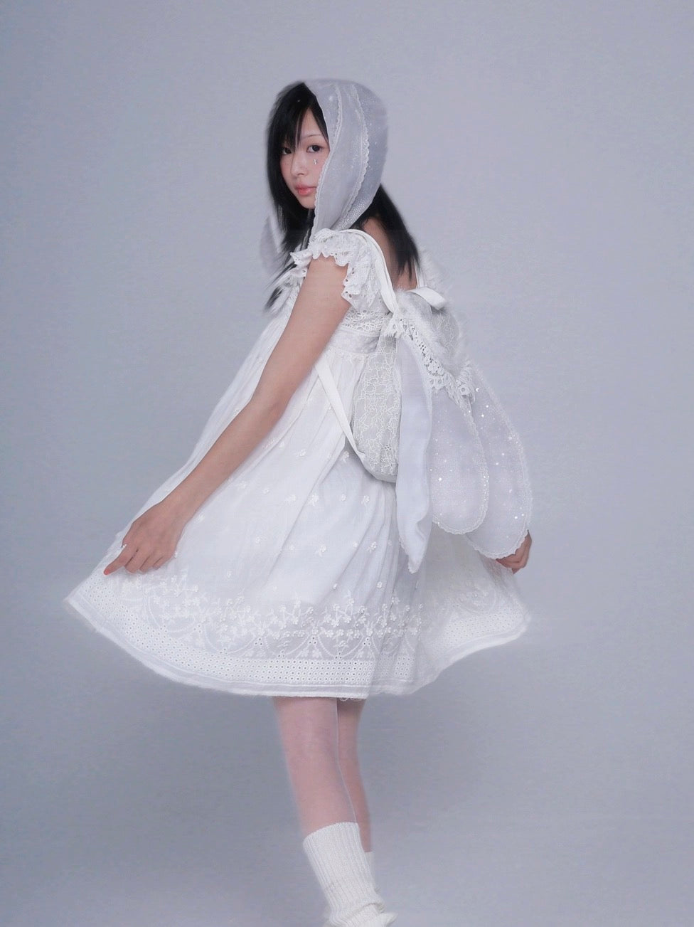 Get trendy with Angel Energy Cotton Mini Dress - Dress available at Peiliee Shop. Grab yours for $56 today!