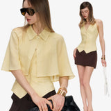 34ounce Lemon Riviera Linen Cape and Vest Set