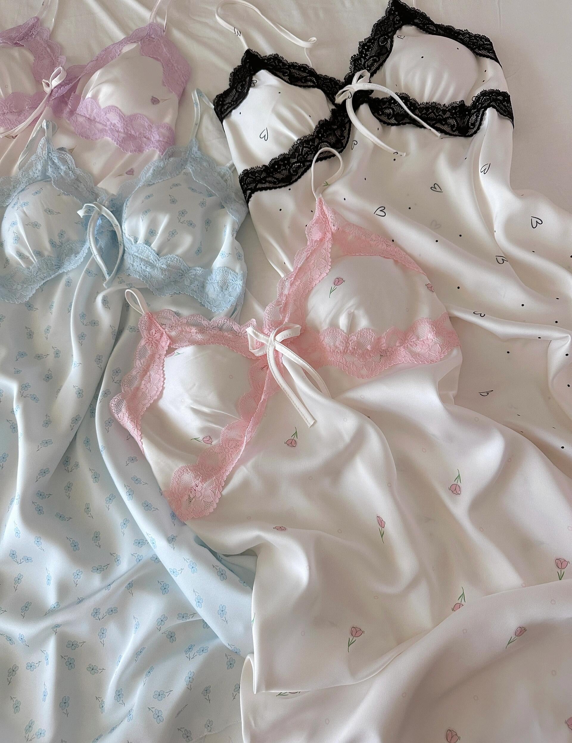 Get trendy with Sérénade du Cœur Floral Mini Dress Lingeire Homewear - Lingerie available at Peiliee Shop. Grab yours for $19.90 today!