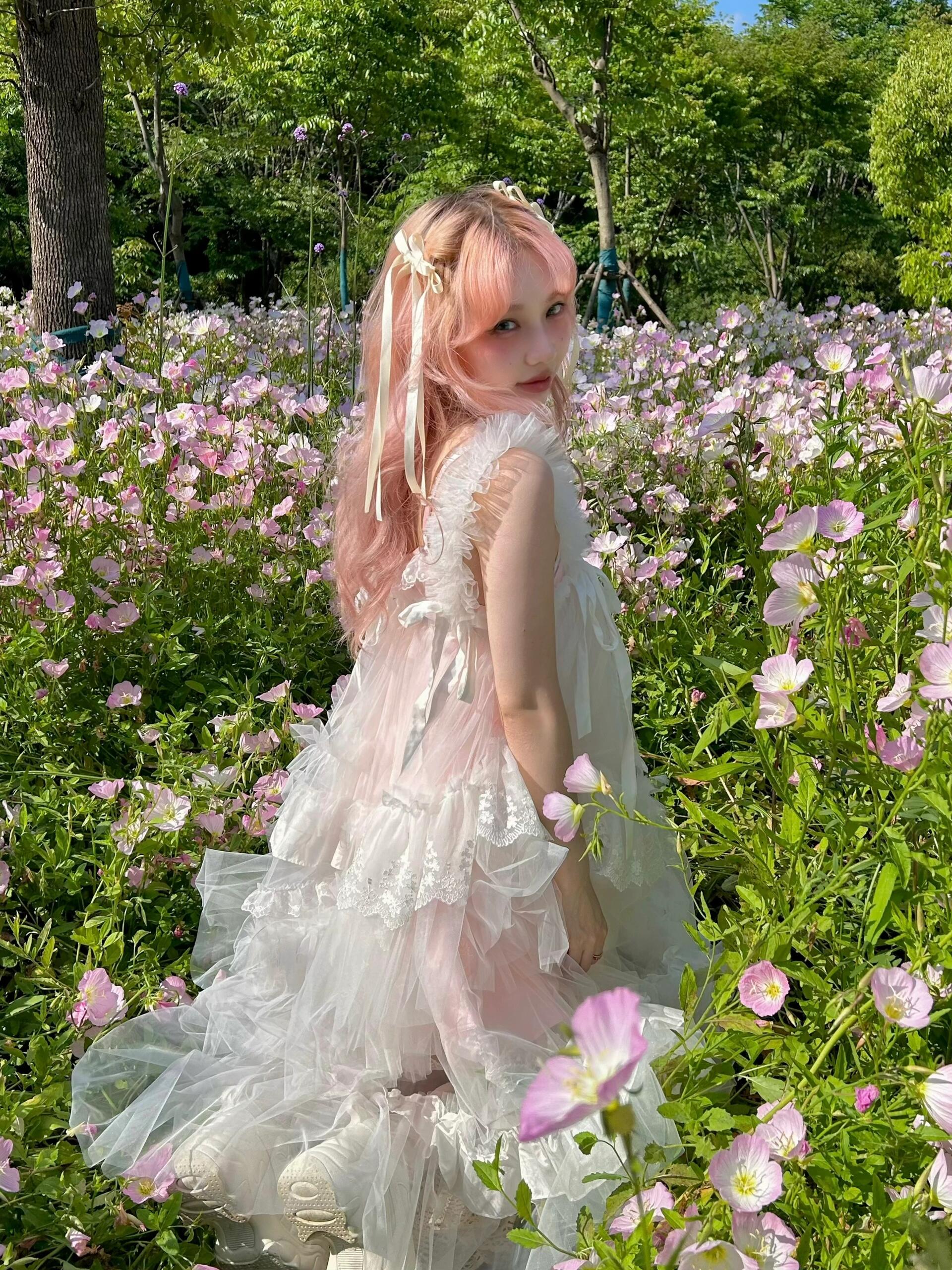 Get trendy with [August Unicorn] Angelic Mist Handmade Outer Princess Dress - Dresses available at Peiliee Shop. Grab yours for $116 today!