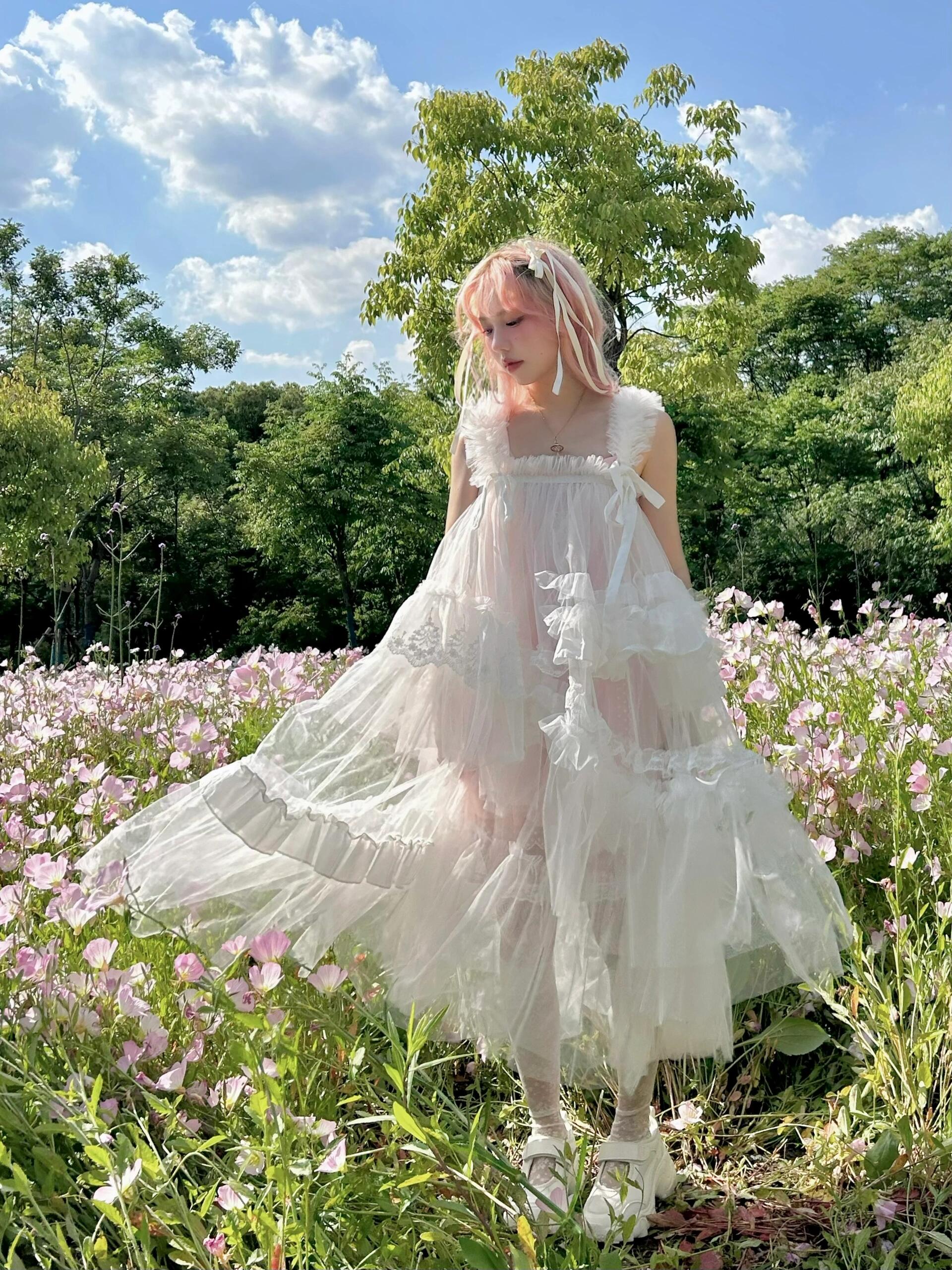 Get trendy with [August Unicorn] Angelic Mist Handmade Outer Princess Dress - Dresses available at Peiliee Shop. Grab yours for $116 today!