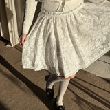[Pacific Postition] Angel Heart Club Lace Midi Skirt