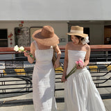 [Tailor Made] Sun Kissed Love Handmade Cotton Strapless Bridal Maxi Dress