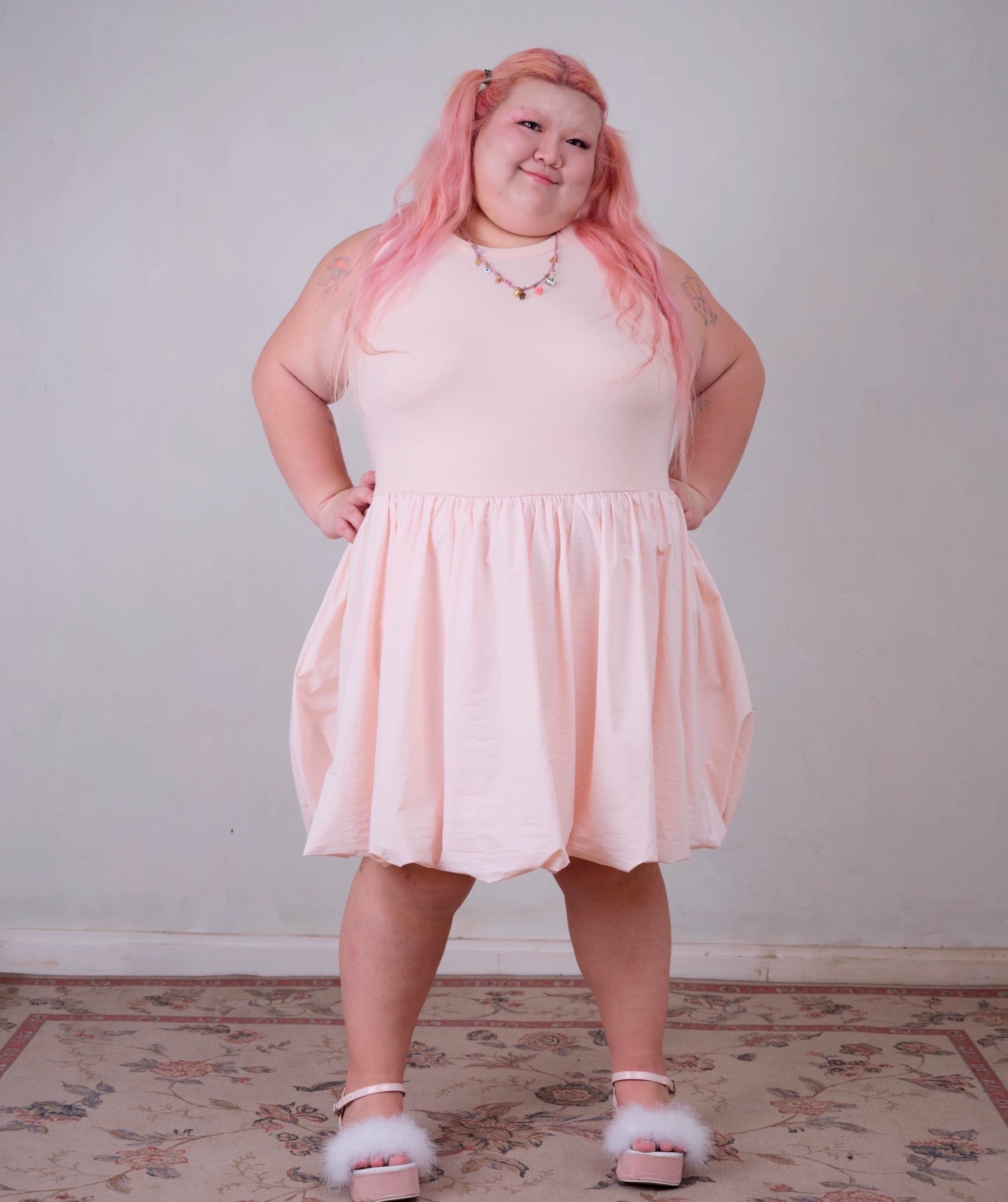 Get trendy with [Curve Beauty]Pink Dream Lover Dress -  available at Peiliee Shop. Grab yours for $56 today!