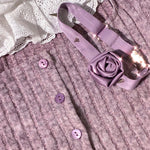 Get trendy with [Illimite] Lavender Romance Soft knitted cardigan three pieces set - Clothing available at Peiliee Shop. Grab yours for $56.80 today!