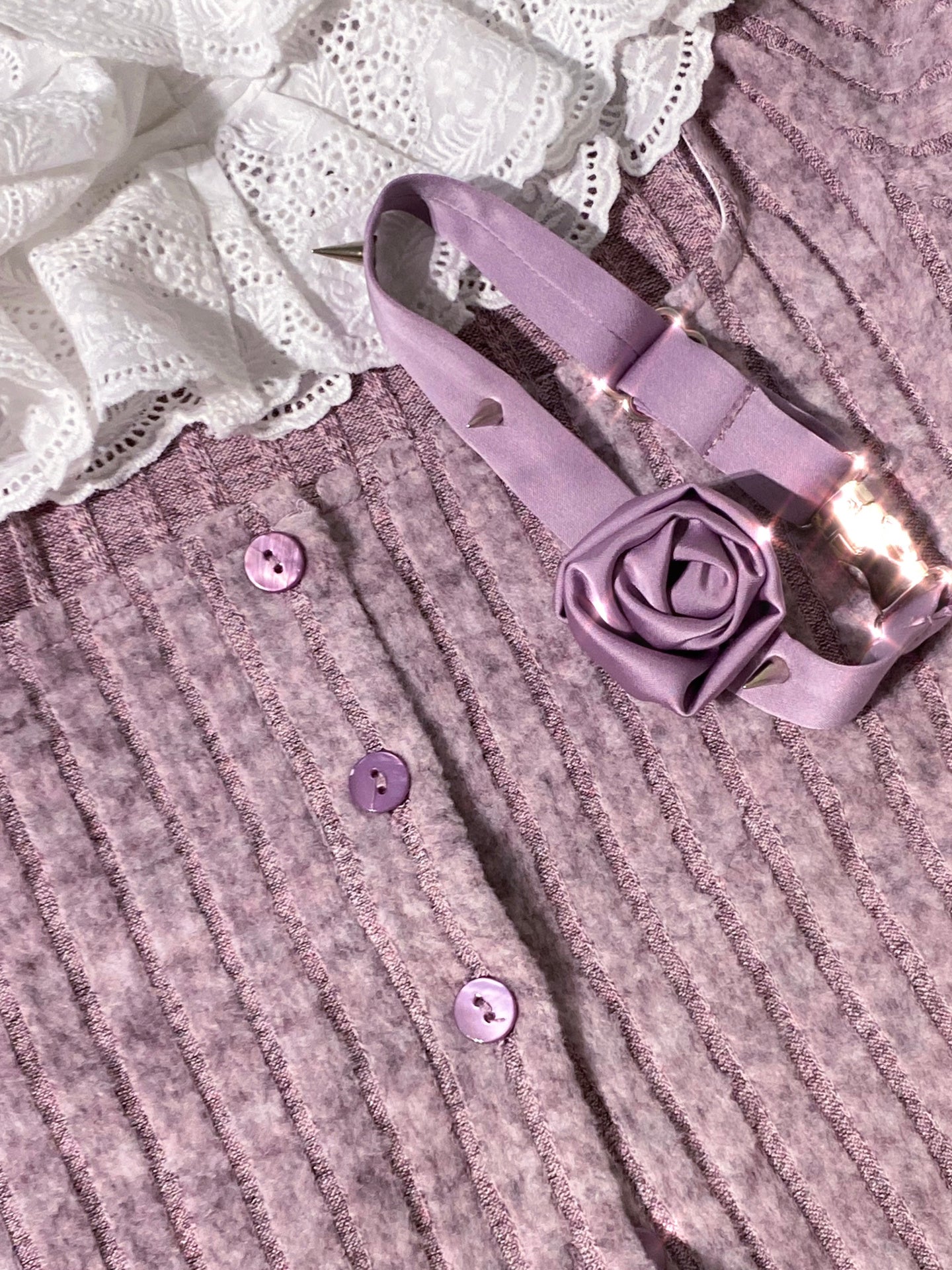 Get trendy with [Illimite] Lavender Romance Soft knitted cardigan three pieces set - Clothing available at Peiliee Shop. Grab yours for $56.80 today!