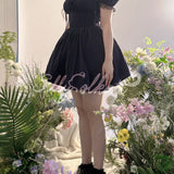 [Sold out forever — just here to be remembered ♡] Silly Solkatt Alice’s Midnight Secret Navy Dress