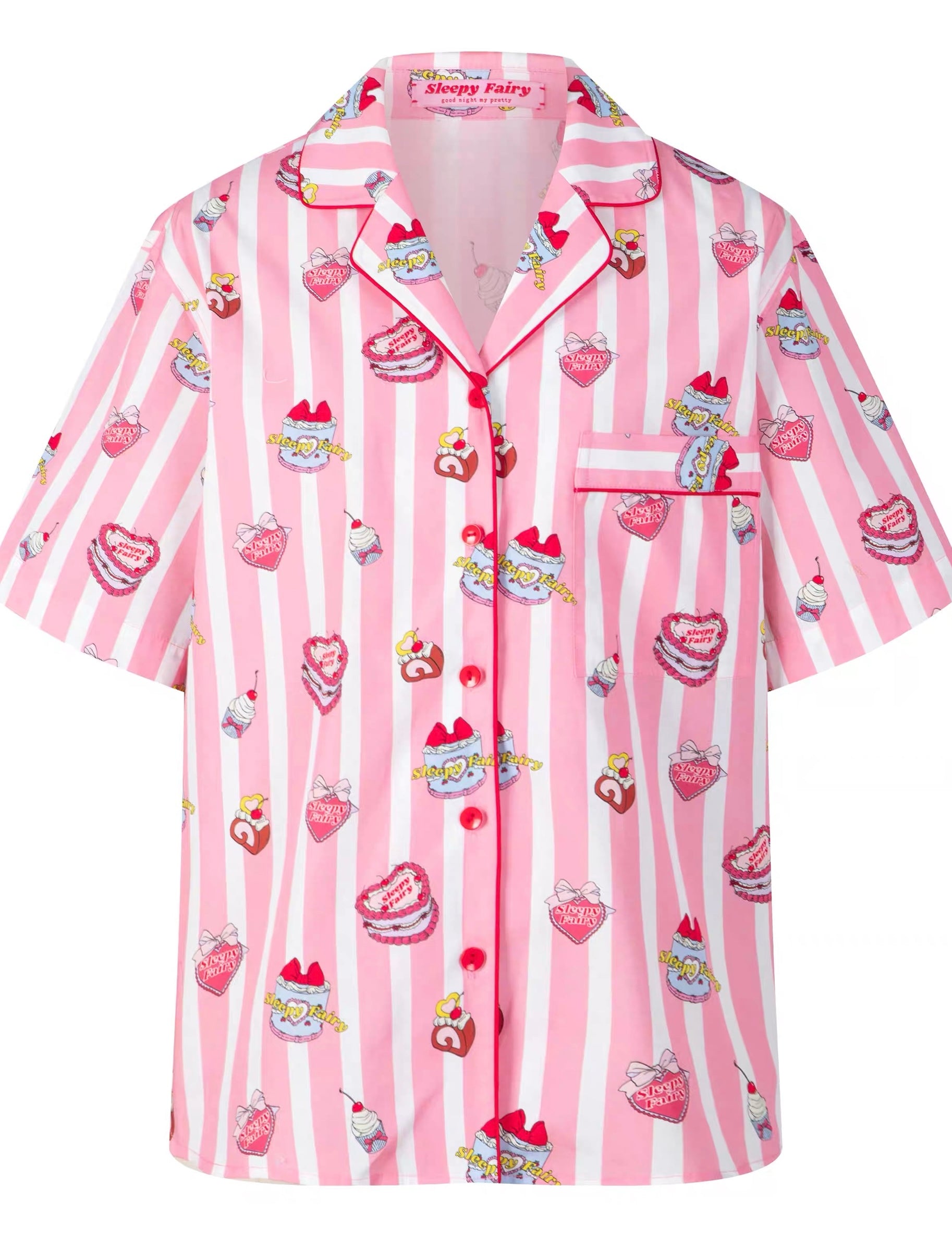 Sleepy Fairy Happy Birthday Pajama Set Short Sleeve & Shorts