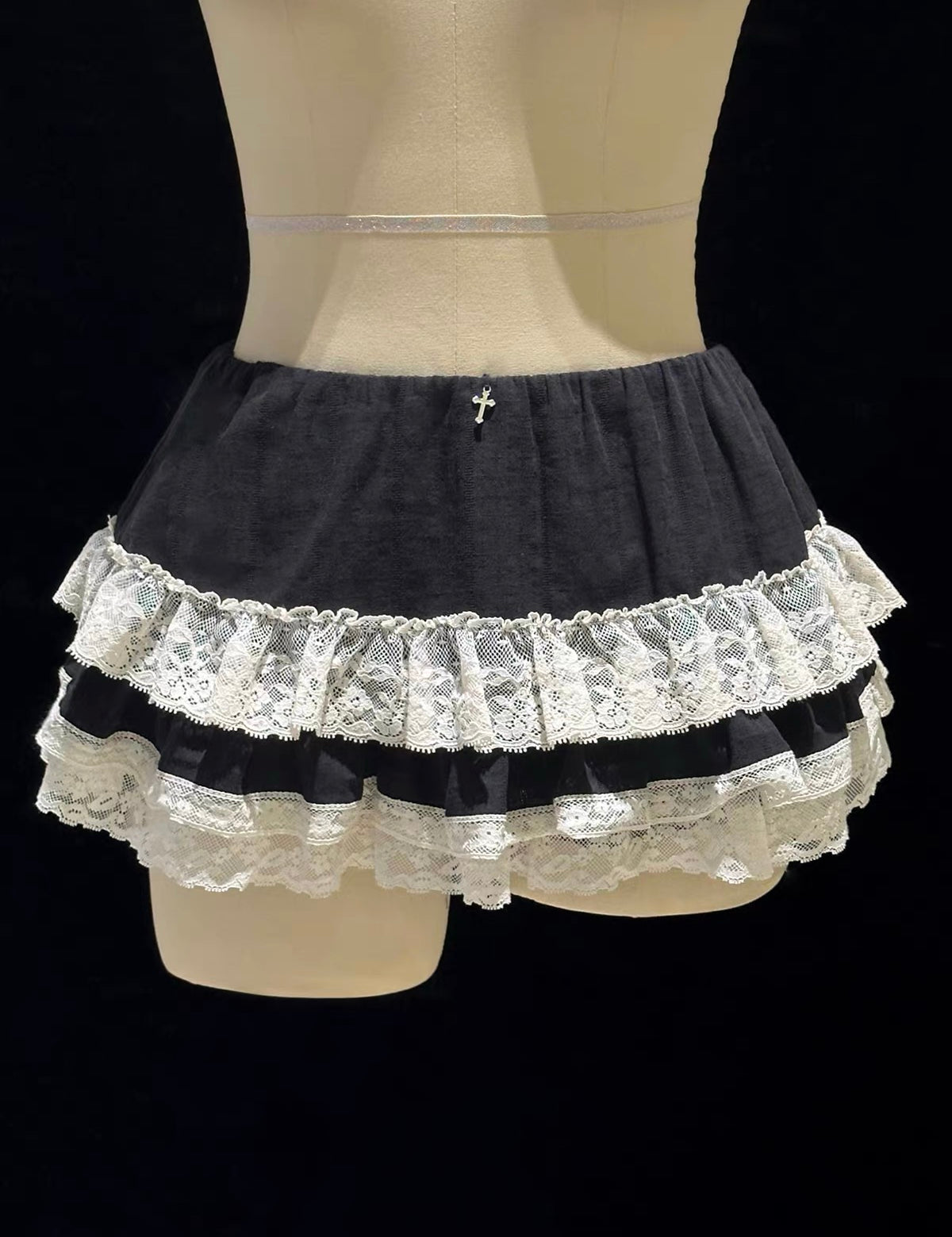 KittenClaw Vintage Lace Cross 100% Cotton Bloomers Skirt