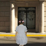 August Unicorn Wonderland Maid Stripe Dress