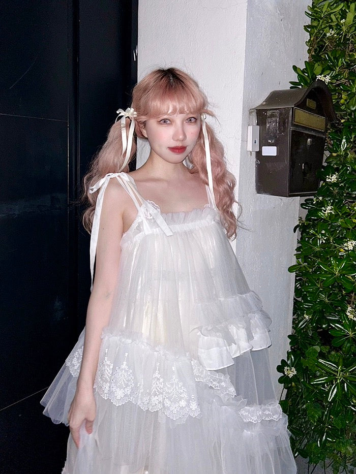 Get trendy with [August Unicorn] Angelic Mist Handmade Outer Dress - Dresses available at Peiliee Shop. Grab yours for $116 today!