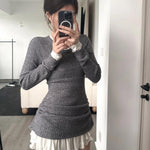 Get trendy with [Customizable] Long sleeves version - High school sweetheart 2 in 1 cotton mini dress -  available at Peiliee Shop. Grab yours for $49 today!