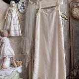 Sublunary Fake Heart Silk Dress Gown Set