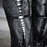 [Blood Supply] Shadow Stalker Gothic Slim Fit Low Waist Flared Pants