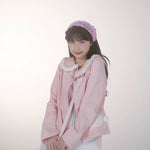 Get trendy with [Rose Island] Pink Bunny Denim Jacket - Coats & Jackets available at Peiliee Shop. Grab yours for $55 today!