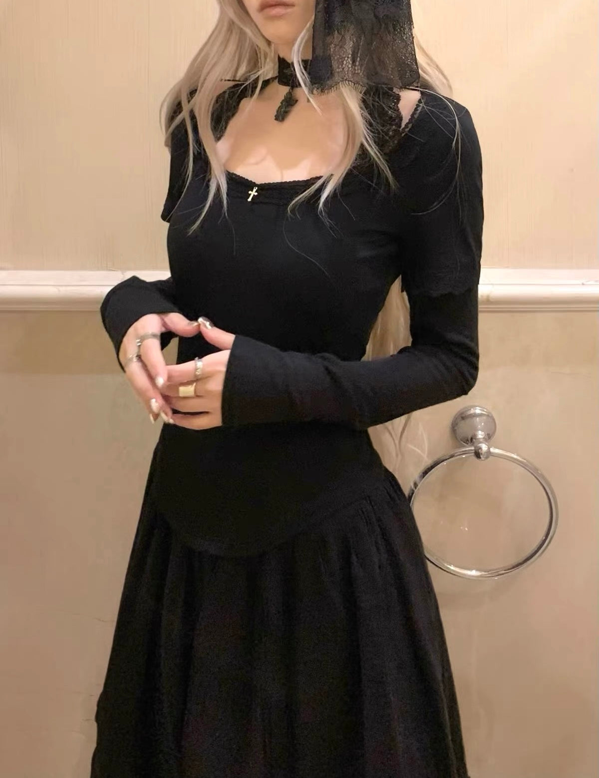 KittenClaw Dream Nocturne Lyocell and Linen Blend Shadow Skirt