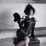 [Blutversorgung] Shadow Stalker Gothic Hemd aus Kunstwolle