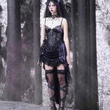 Get trendy with [Blood Supply]Moon Goddess Gothic Velvet Halloween Dress - Clothing available at Peiliee Shop. Grab yours for $55 today!