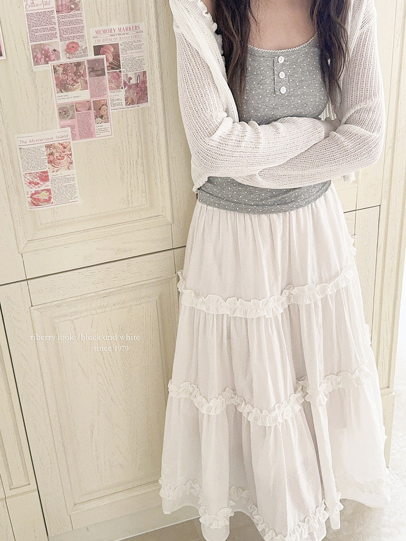 Get trendy with Angel voice midi skirt -  available at Peiliee Shop. Grab yours for $24.80 today!