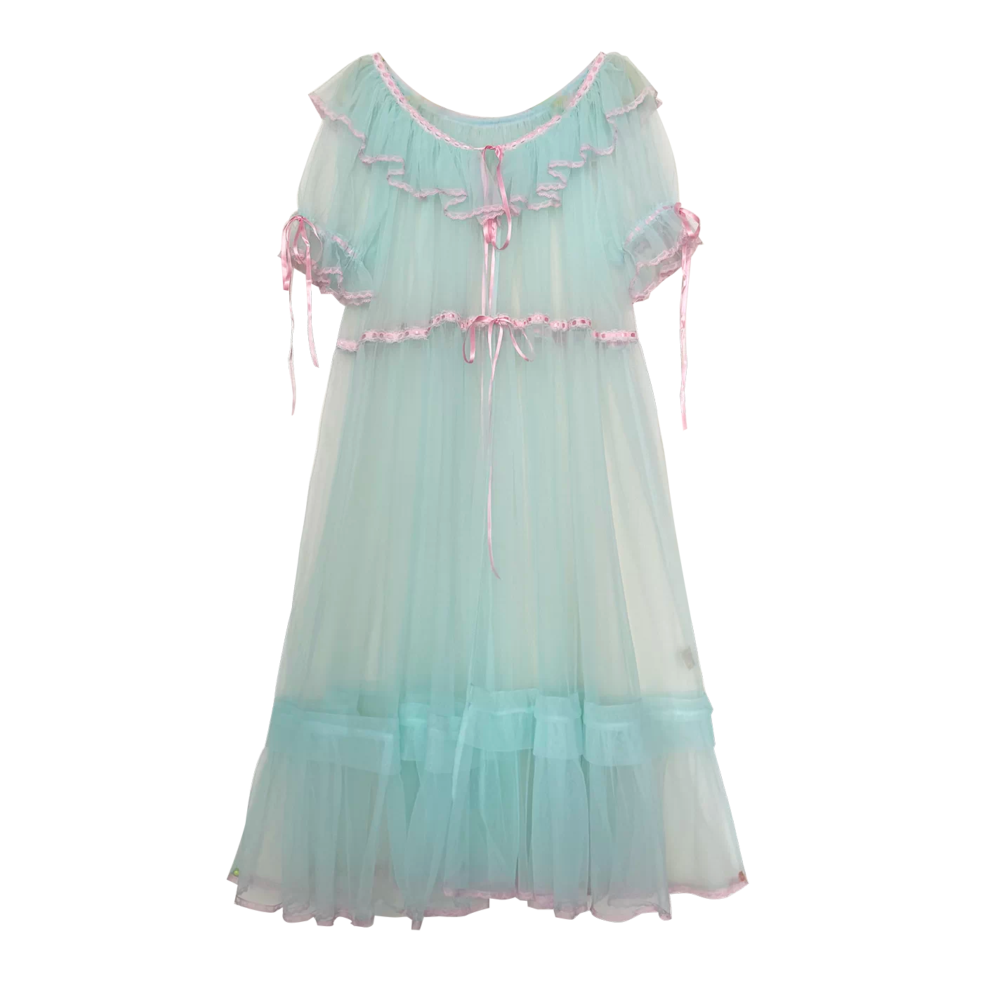 August Unicorn Vintage Sheer Ruffle Dress Loungewear