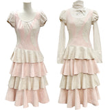 Rose Island Pink Twin Souls Princess Midi Dress