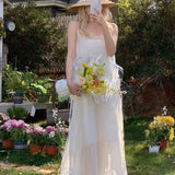 [Maßgeschneidert] Im Blumenfeld Cottage Handgemachtes Baumwollkleid