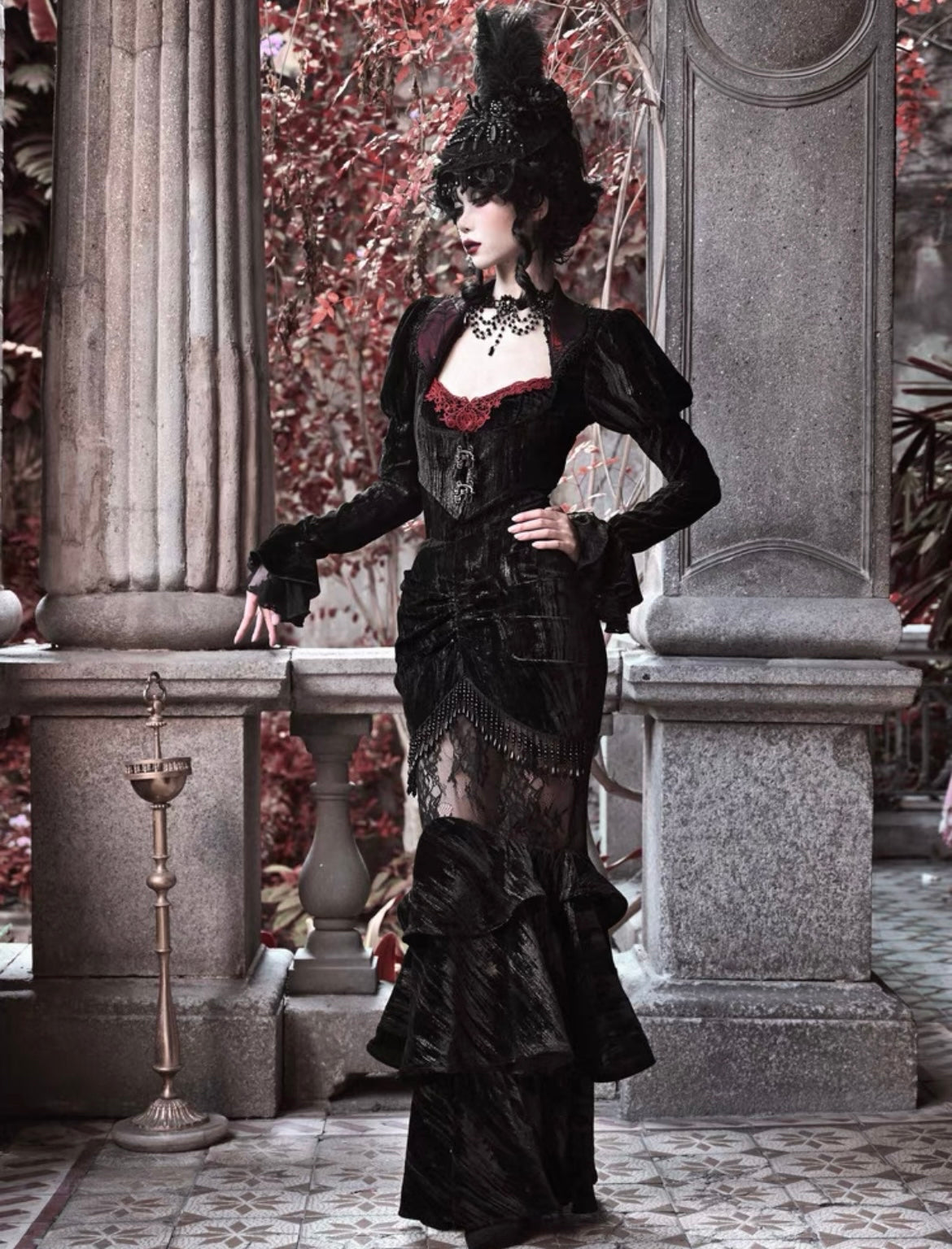 Get trendy with [Blood Supply] Gothic Mermaid Skirt - Clothing available at Peiliee Shop. Grab yours for $48 today!