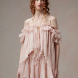 [Global Free Shipping] Fa Sogno Sakura Waltz Chiffon Set