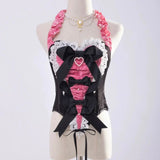 Get trendy with [PeilieeShop x Stasera] Ribbon Poem Handmade Corset Top Christmas -  available at Peiliee Shop. Grab yours for $65 today!