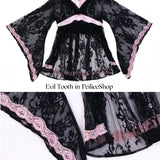 Evil Tooth Rosé Agejo Gal Lace Butterfly Cardigan
