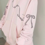 Get trendy with Sic Astra Soft Baby Pink Ribbon Hoodie Skirt Set - Accessories available at Peiliee Shop. Grab yours for $38 today!