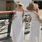 [Tailor Made] Sun Kissed Love Handmade Cotton Strapless Bridal Maxi Dress