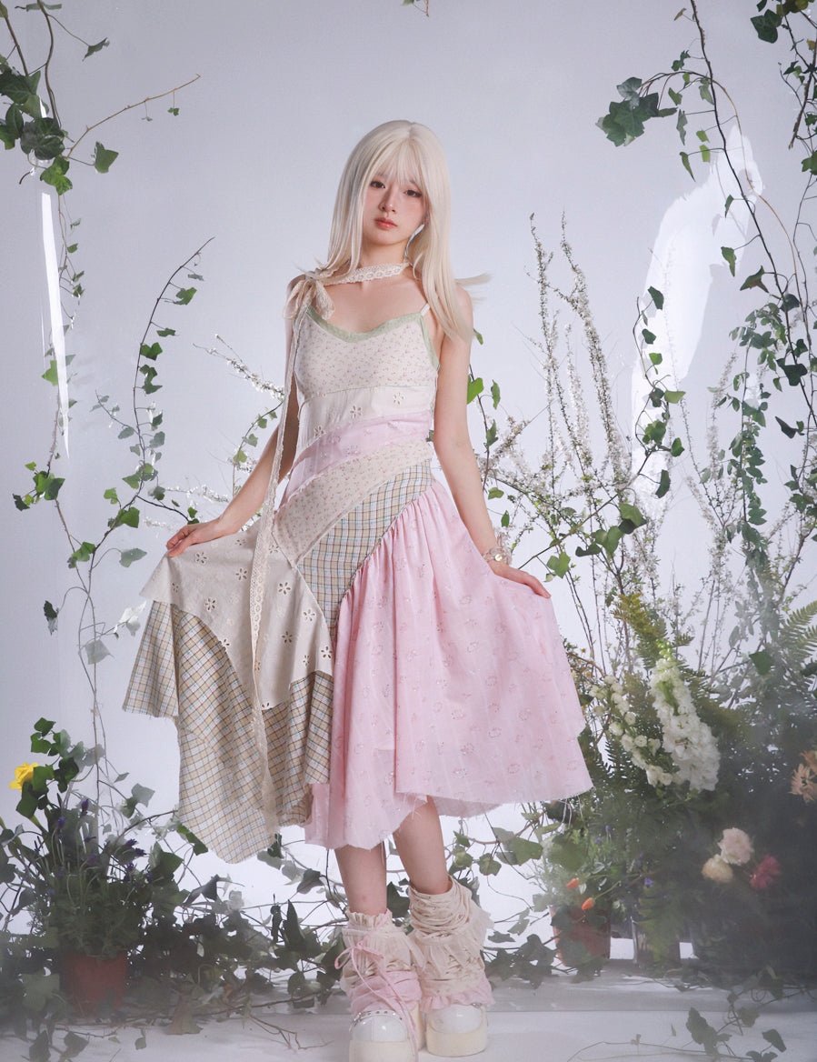 Get trendy with [Rose Island] Cottage Garden Floral Midi Dress Fairy Core - Dress available at Peiliee Shop. Grab yours for $86 today!