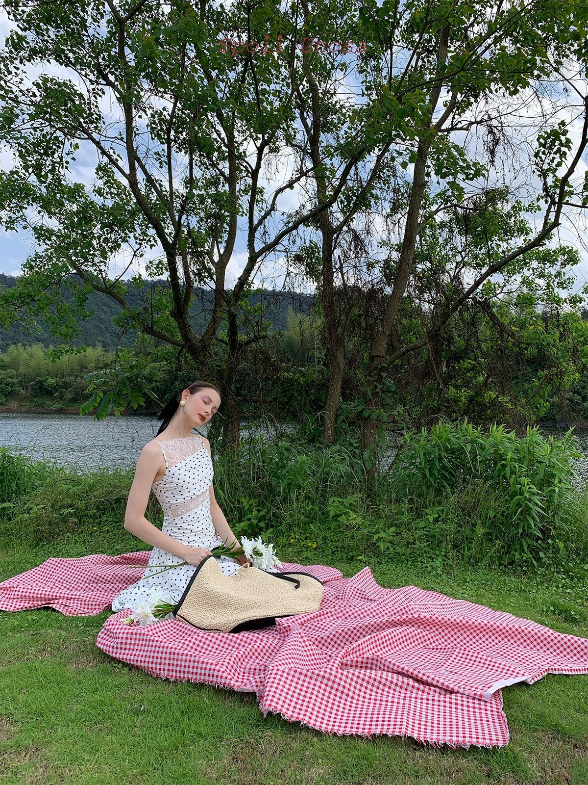 Get trendy with [SPOII UNOSA] Fleur De Saint Tropez Polka Dress MIDI Dress Gown -  available at Peiliee Shop. Grab yours for $78 today!