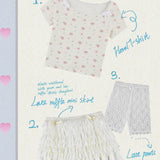 [Valentines Day Sale 2026] KiraYura Floral Vintage Ribbon Crop Top