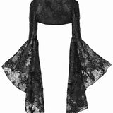 Blood Supply Moon Funeral Beaded Lace Cape