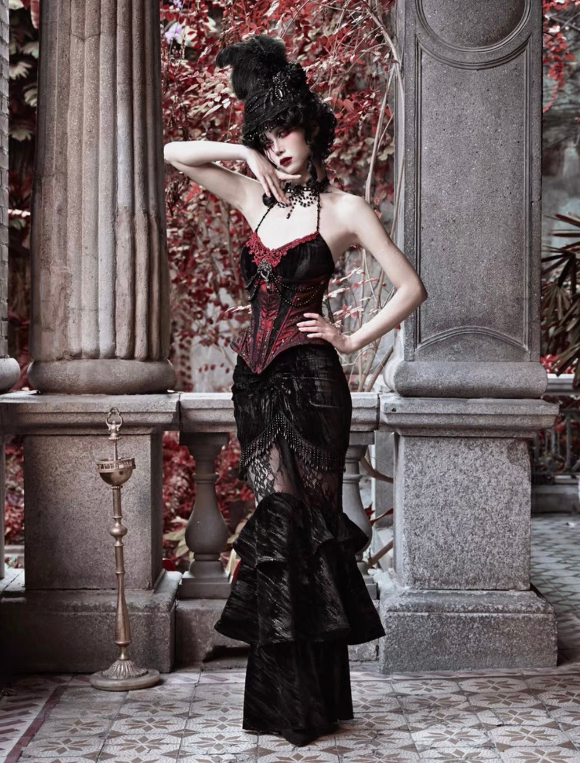 Get trendy with [Blood Supply] Gothic Mermaid Skirt - Clothing available at Peiliee Shop. Grab yours for $48 today!