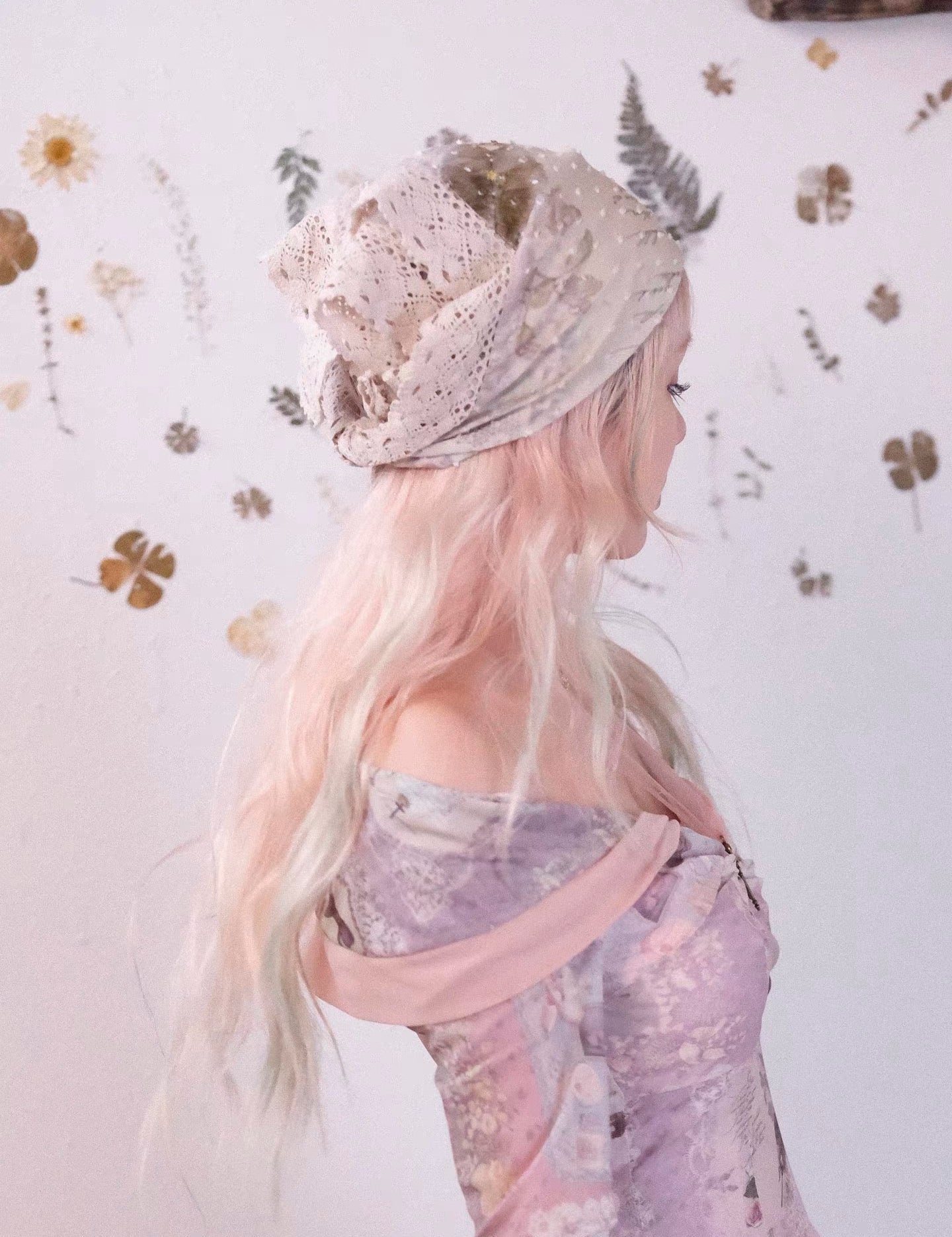 Rose Island Fairy Whisper Vintage Headscarf Small Square Scarf